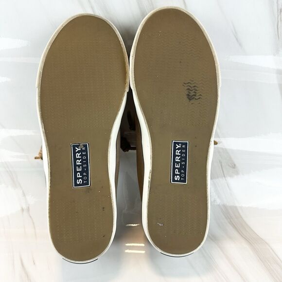 Sperry Top Sider Brown Leather Curly Lace Up Women's Sz 7M - Picture 11 of 12